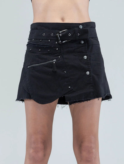 JETT CARGO Mini Skirt In Black
