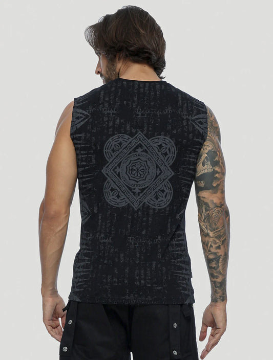 JAYA Sleeveless Tee In Black