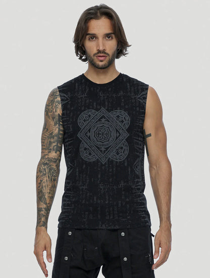 JAYA Sleeveless Tee In Black