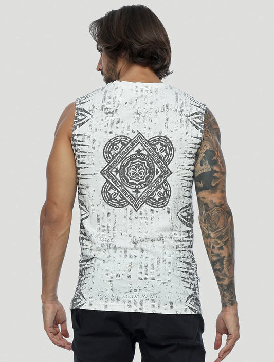 JAYA Sleeveless Tee In Off White