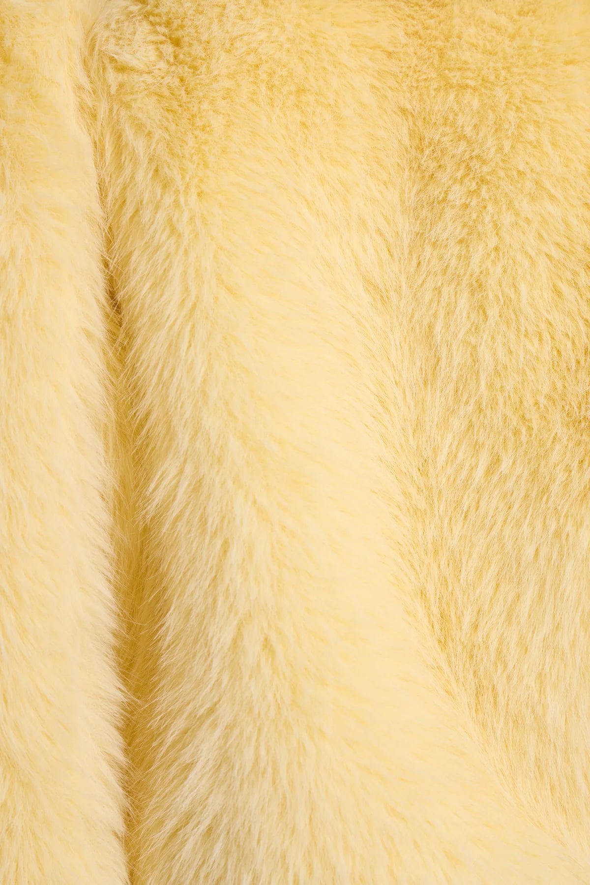 Faux Fur Shrug With XL Scarf — Yellow