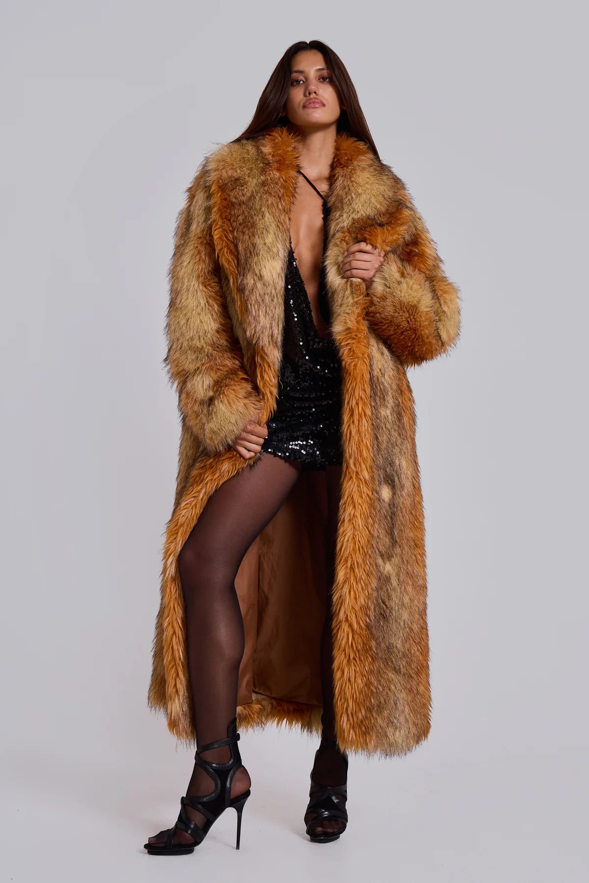EMBER Faux Fur Maxi Coat