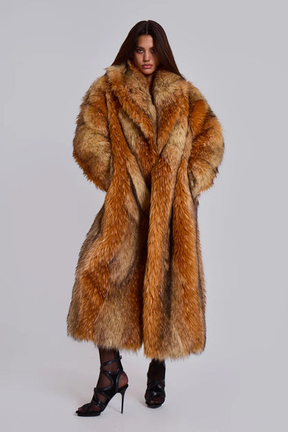 EMBER Faux Fur Maxi Coat