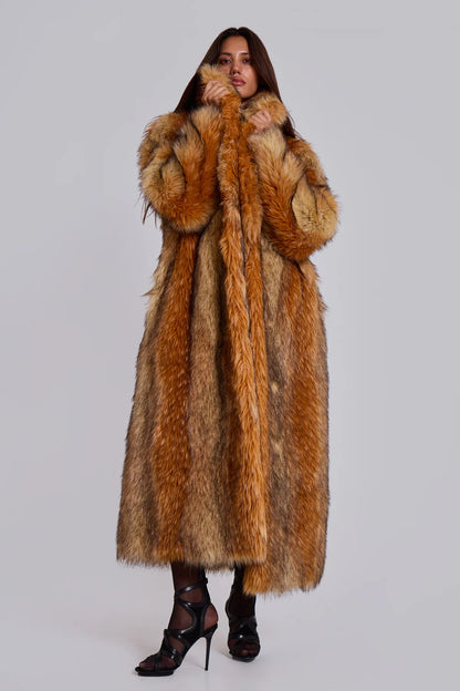EMBER Faux Fur Maxi Coat
