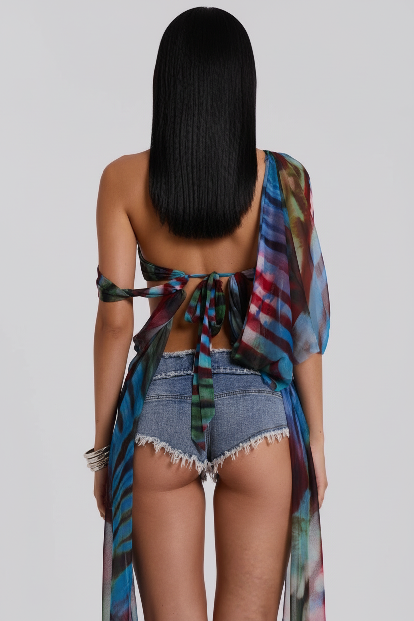 VEX Distressed Micro Shorts — Denim