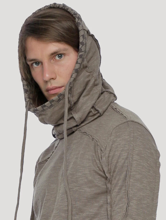 KAFIYA Hooded Jumper In Cement