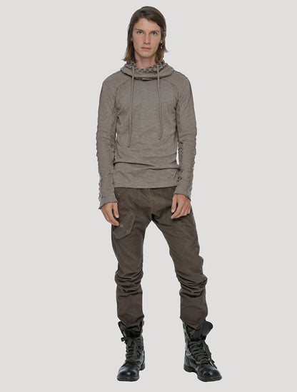 KAFIYA Hooded Jumper In Cement
