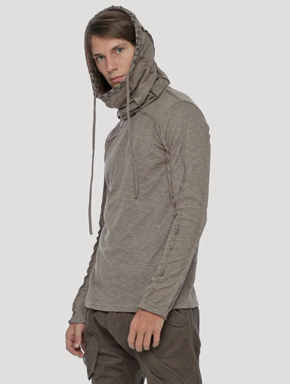 KAFIYA Hooded Jumper In Cement