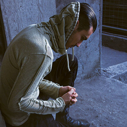 KAFIYA Hooded Jumper In Cement