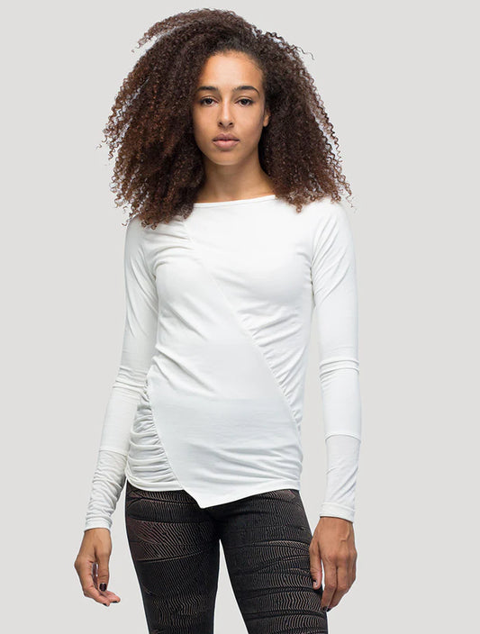 KIRTAN Long Sleeves Top In Off-White