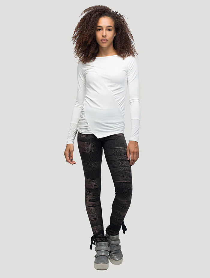 KIRTAN Long Sleeves Top In Off-White
