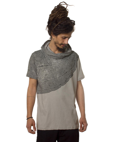 LEAF Hooded T-Shirt In Sand