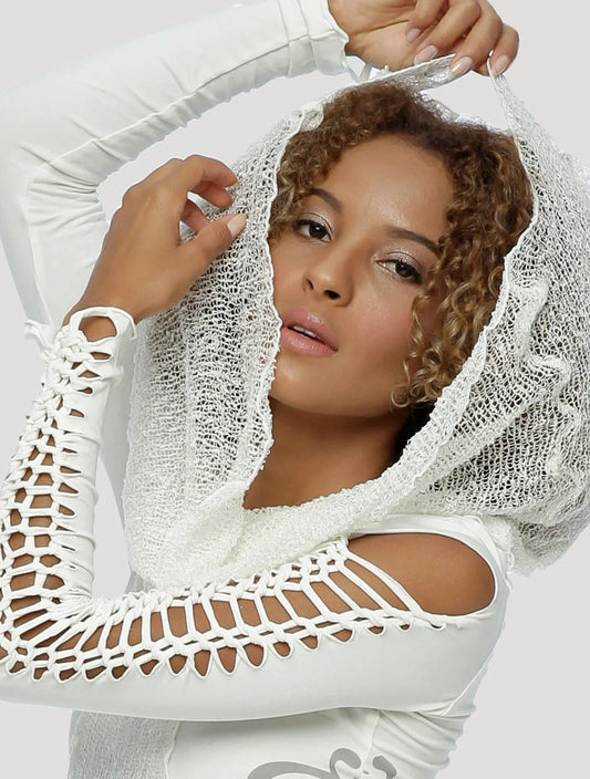 LONG NECK TOP OFF-WHITE