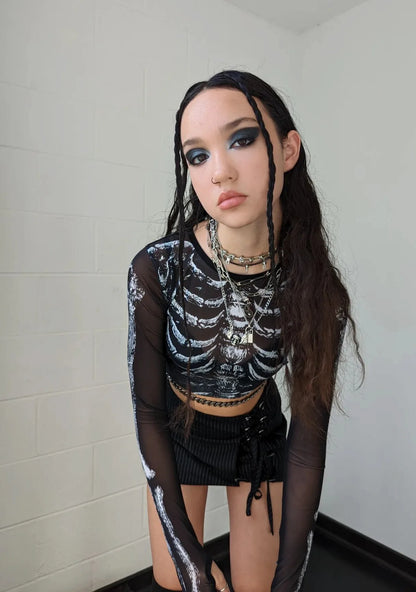 Boneyard Mesh Top – Black