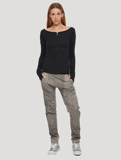 LAMPU SLUB Sweater In Black