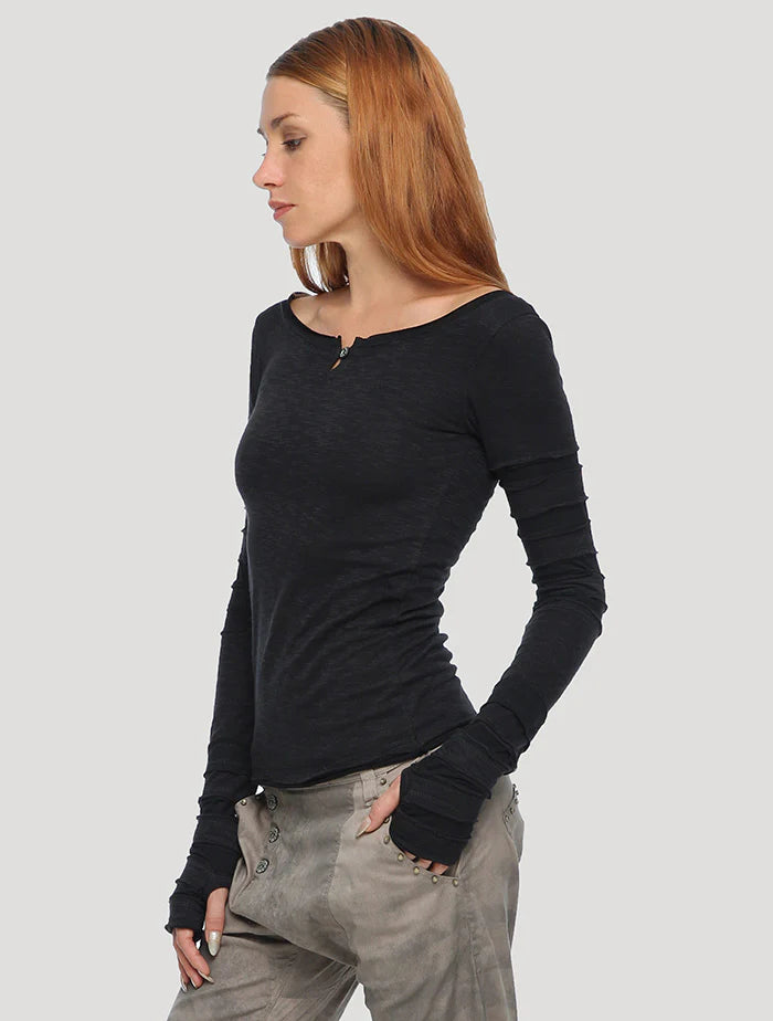 LAMPU SLUB Sweater In Black