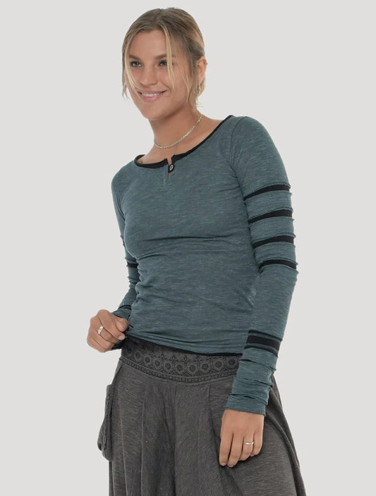 LAMPU SLUB Sweater In Teal