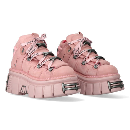 PINK BUTIN LEATHER SNEAKERS