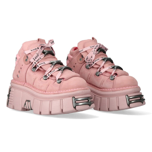 PINK BUTIN LEATHER SNEAKERS