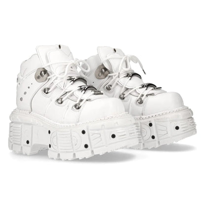 WHITE BUTIN LEATHER SNEAKERS