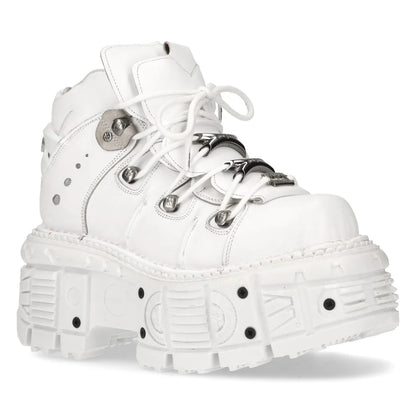 WHITE BUTIN LEATHER SNEAKERS