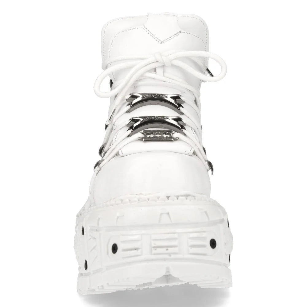 WHITE BUTIN LEATHER SNEAKERS