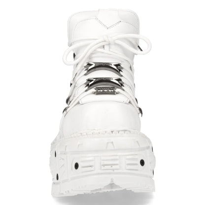WHITE BUTIN LEATHER SNEAKERS