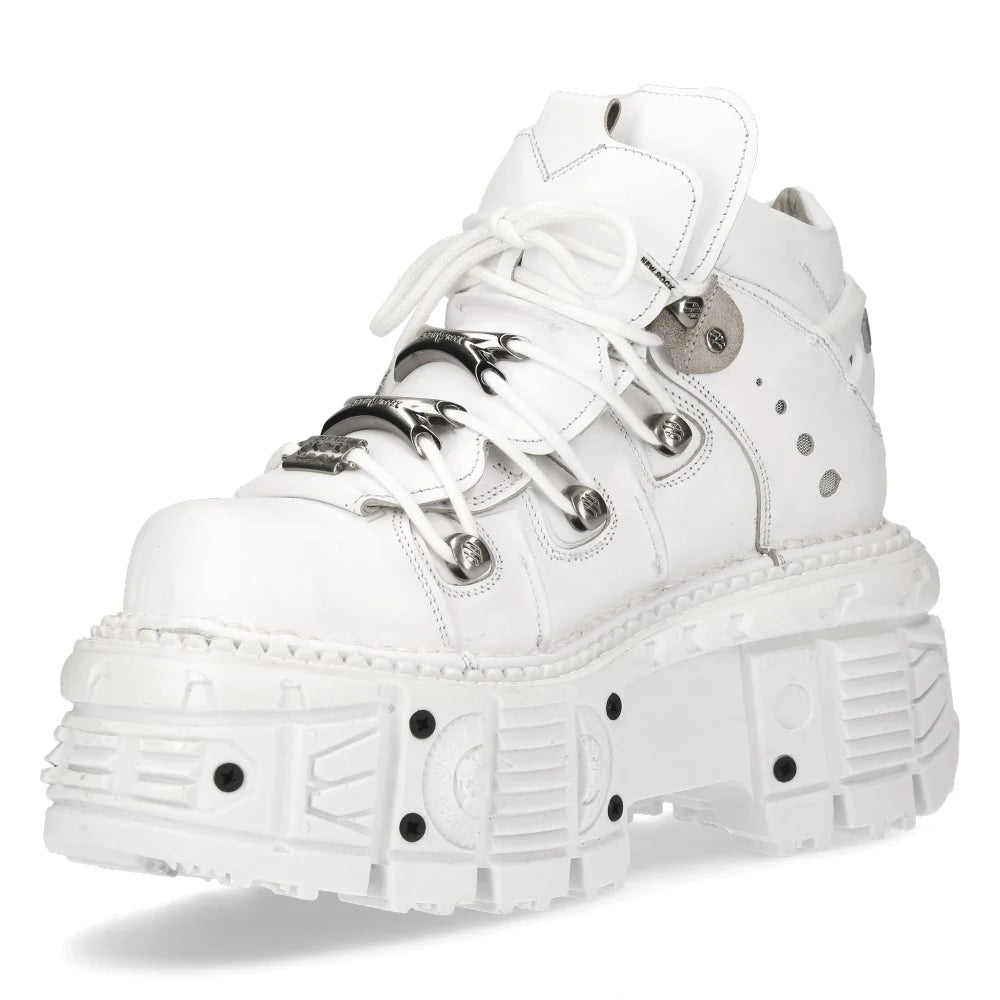 WHITE BUTIN LEATHER SNEAKERS