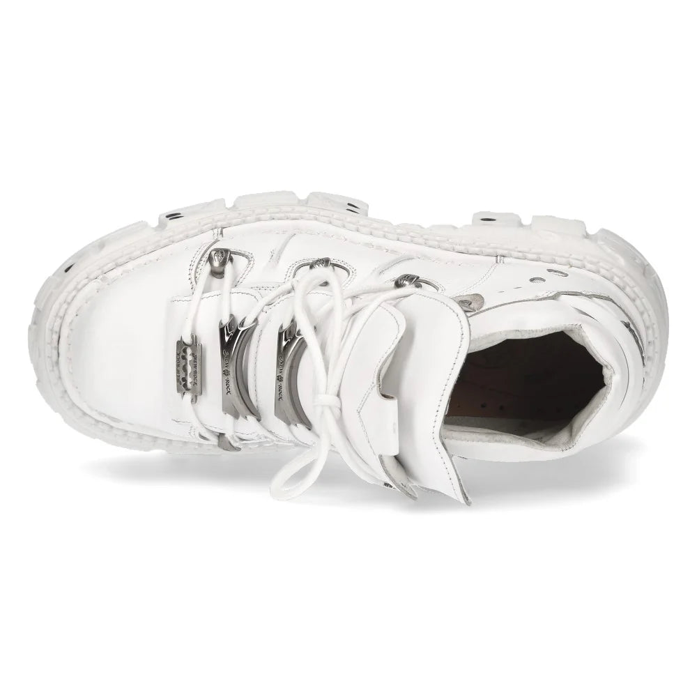 WHITE BUTIN LEATHER SNEAKERS