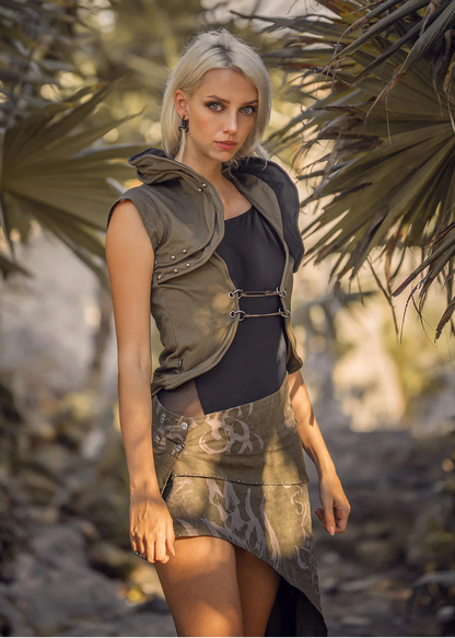 FREAK Wraparound Skirt - Olive Noir