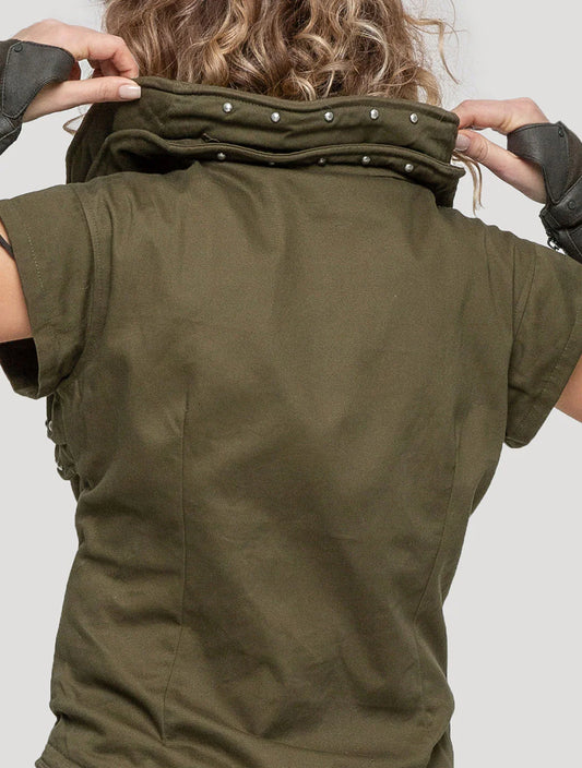 METAL Vest In Olive