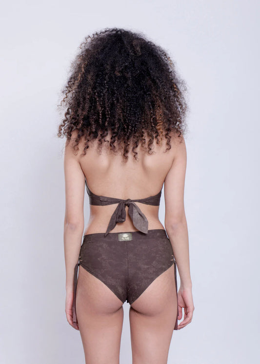 NELLY Dark Brown High Waisted Bikini Set