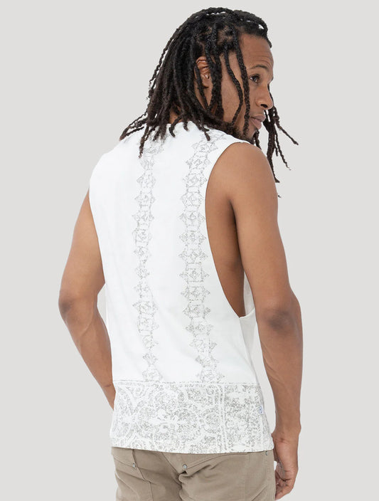 MEMO Sleeveless Tee In White
