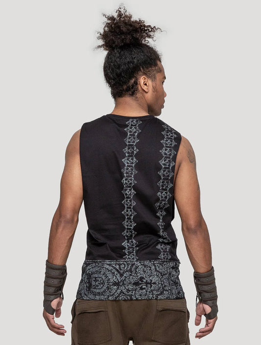 MEMO Sleeveless Tee In Black