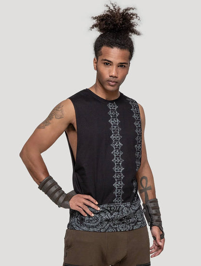 MEMO Sleeveless Tee In Black