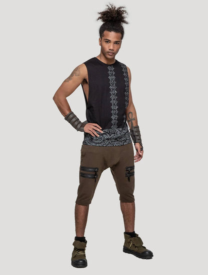 MEMO Sleeveless Tee In Black