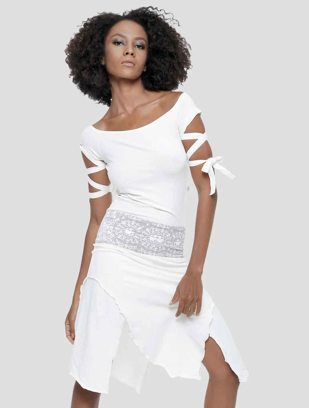 MONROE Midi Dress In Off-White