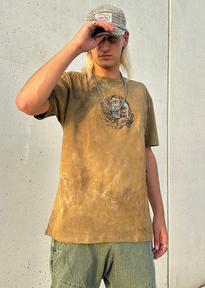 MUSHI MASTER T-Shirt In Tie Dye Stone