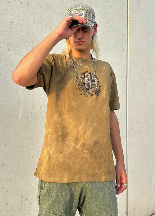 MUSHI MASTER T-Shirt In Tie Dye Stone