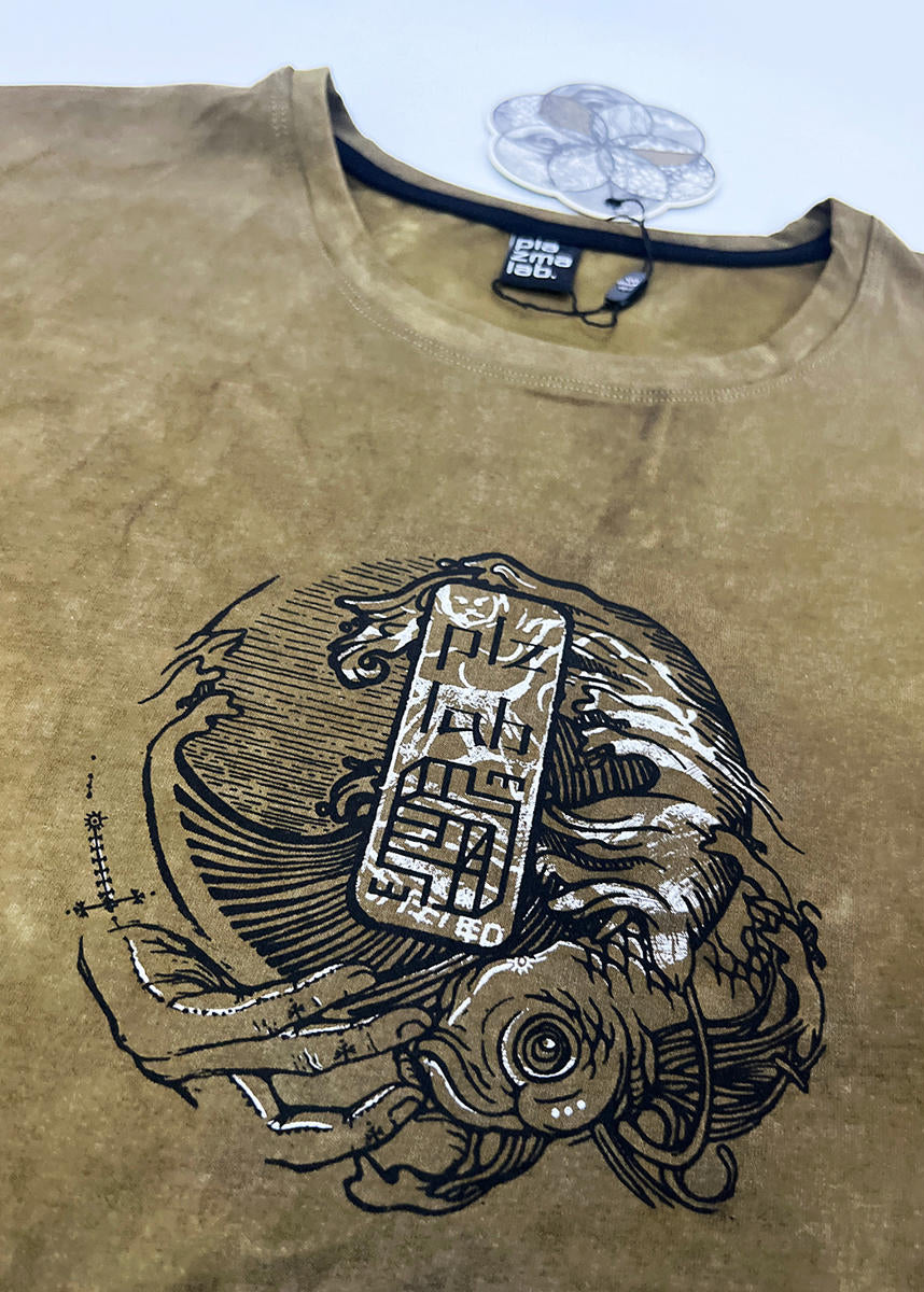 MUSHI MASTER T-Shirt In Tie Dye Stone