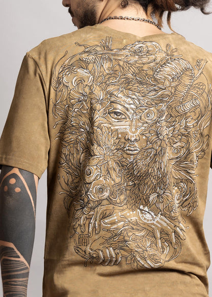 MUSHI MASTER T-Shirt In Tie Dye Stone