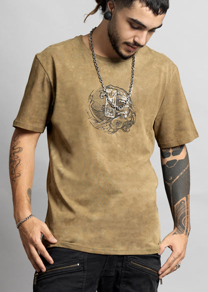 MUSHI MASTER T-Shirt In Tie Dye Stone