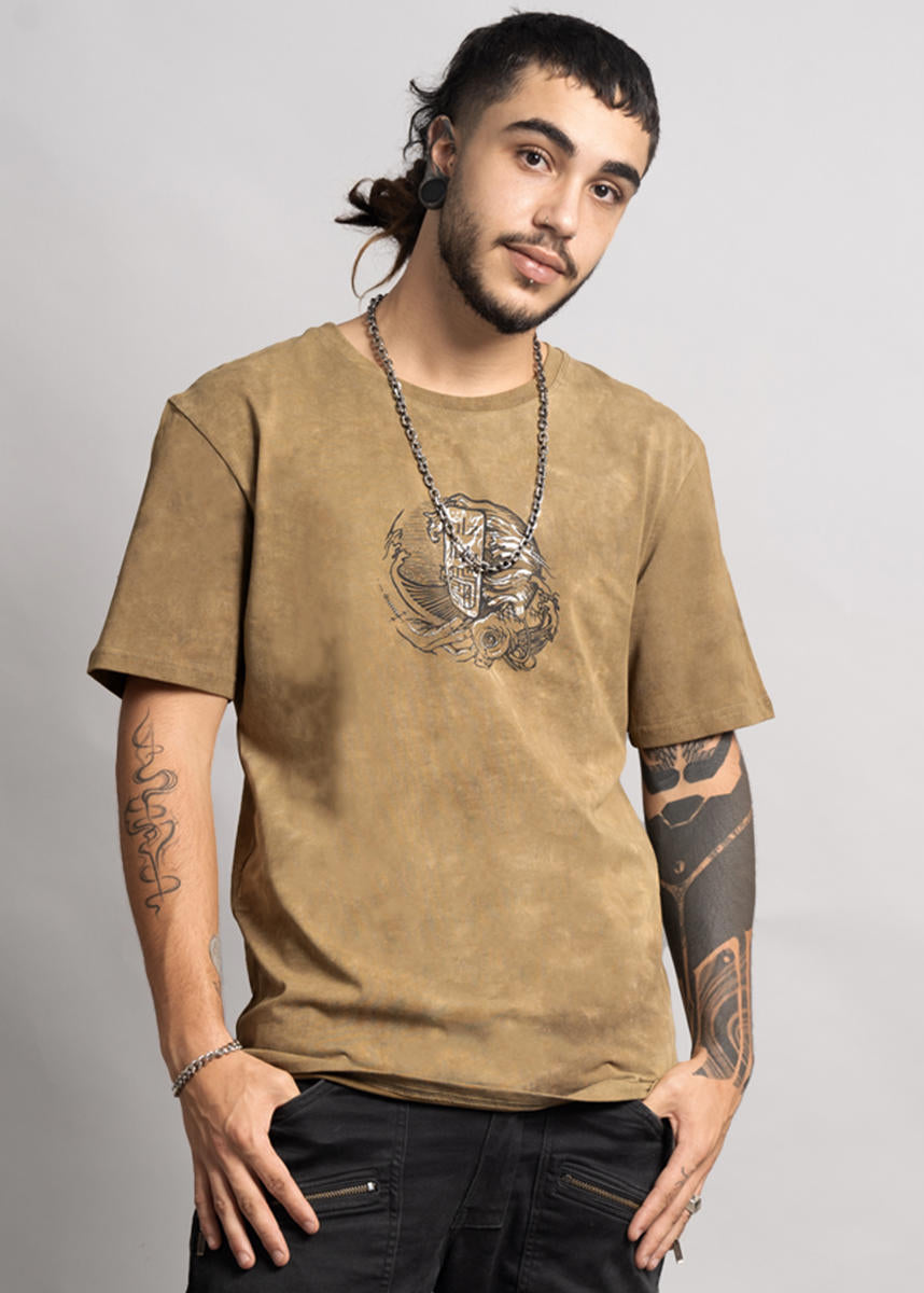 MUSHI MASTER T-Shirt In Tie Dye Stone