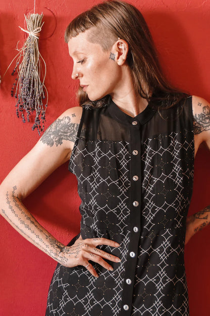 Maxi Dress In Tribal print