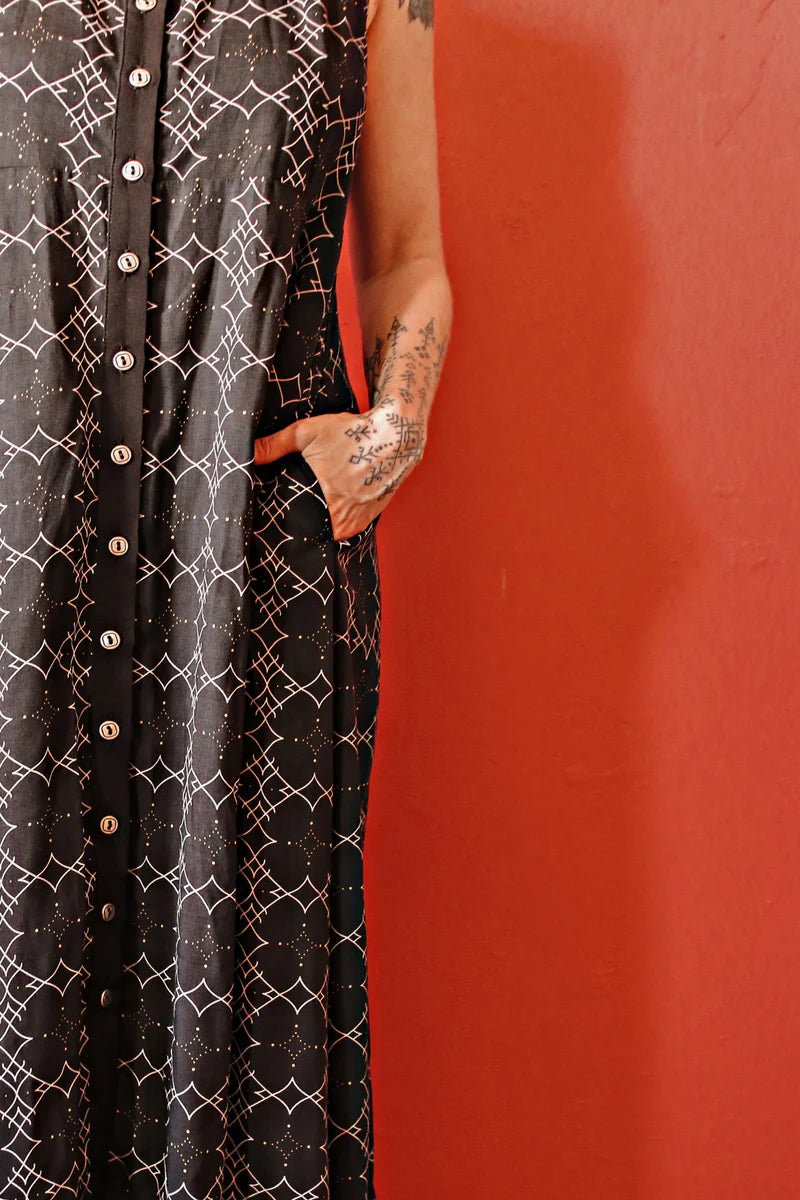 Maxi Dress In Tribal print