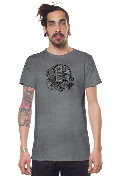 MUSHI MASTER T-Shirt In Tie Dye Grey