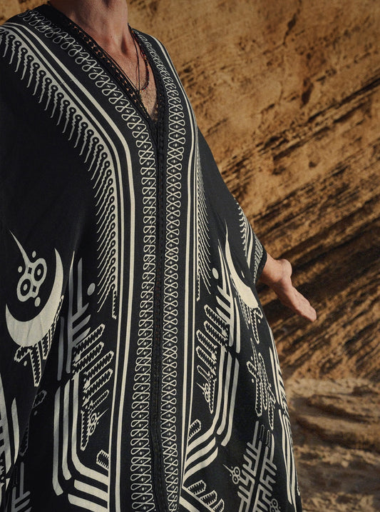 NABU Unisex Kaftan B&W