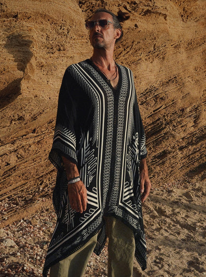 NABU Unisex Kaftan B&W