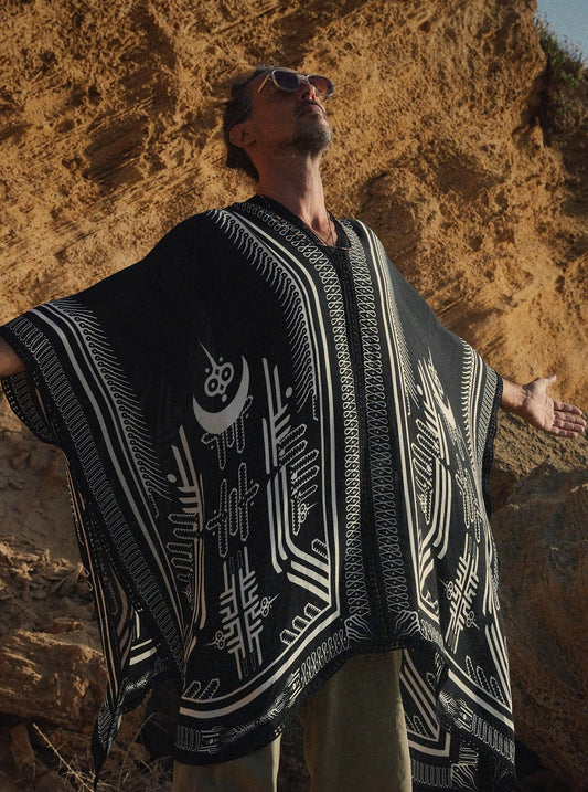 NABU Unisex Kaftan B&W