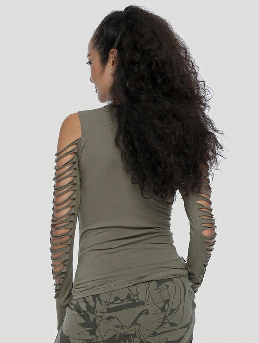 BOGO NEW Long Sleeves Top In Cement